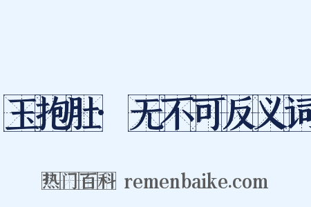 玉抱肚·无不可反义词是什么意思的图片